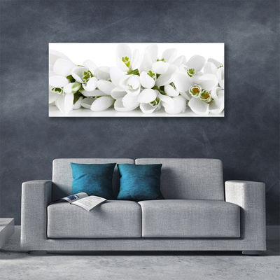 Canvas Wall art Flowers floral white green