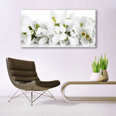 Canvas Wall art Flowers floral white green