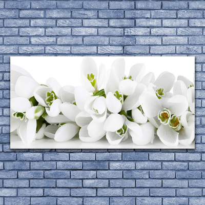 Canvas Wall art Flowers floral white green