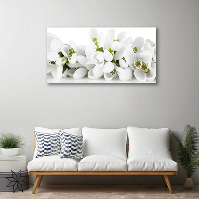 Canvas Wall art Flowers floral white green