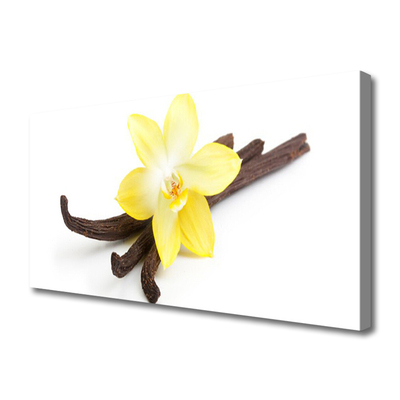 Canvas Wall art Vanilla floral brown green white