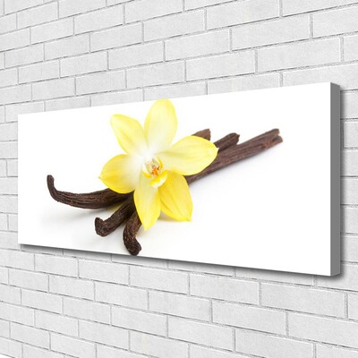 Canvas Wall art Vanilla floral brown green white