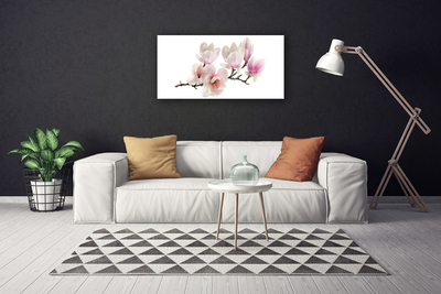 Canvas Wall art Flowers floral pink white