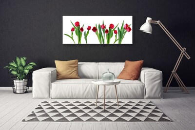 Canvas Wall art Tulips floral red