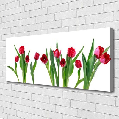 Canvas Wall art Tulips floral red