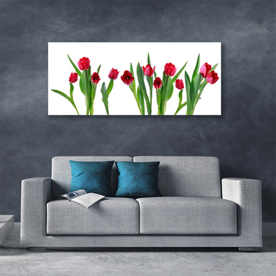 Canvas Wall art Tulips floral red