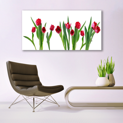 Canvas Wall art Tulips floral red