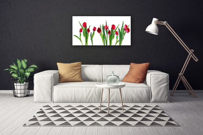 Canvas Wall art Tulips floral red