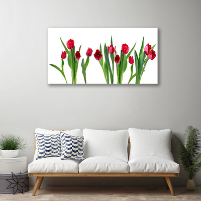 Canvas Wall art Tulips floral red