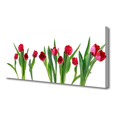 Canvas Wall art Tulips floral red