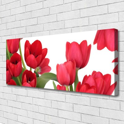 Canvas Wall art Tulips floral red