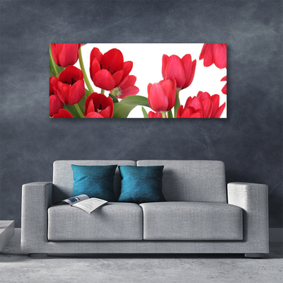 Canvas Wall art Tulips floral red