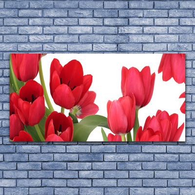 Canvas Wall art Tulips floral red