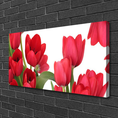 Canvas Wall art Tulips floral red