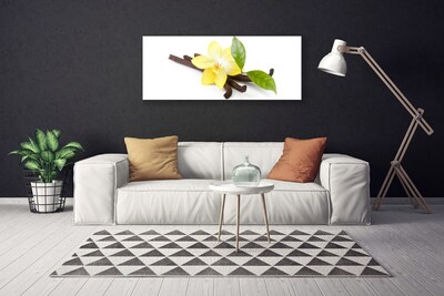 Canvas Wall art Vanilla leaves floral brown yellow green