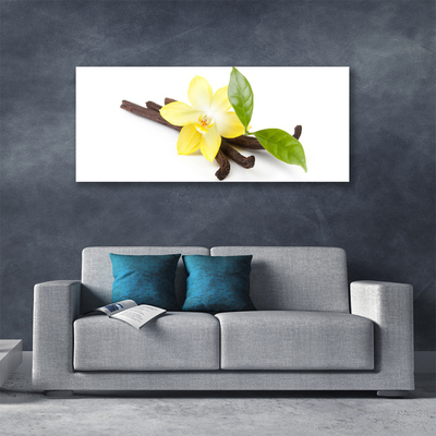 Canvas Wall art Vanilla leaves floral brown yellow green