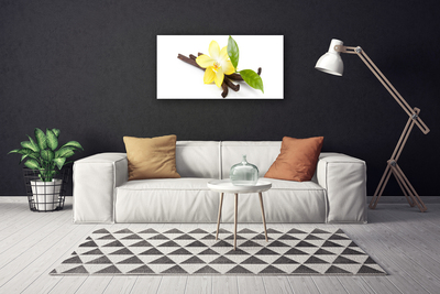 Canvas Wall art Vanilla leaves floral brown yellow green