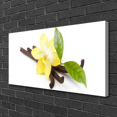 Canvas Wall art Vanilla leaves floral brown yellow green