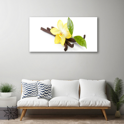 Canvas Wall art Vanilla leaves floral brown yellow green