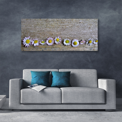 Canvas Wall art Daisy floral yellow white pink