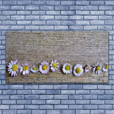 Canvas Wall art Daisy floral yellow white pink