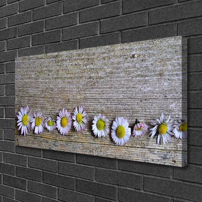 Canvas Wall art Daisy floral yellow white pink