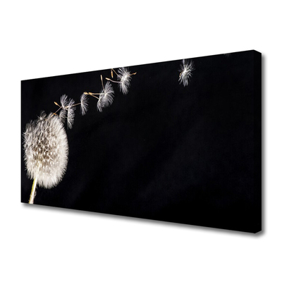 Canvas Wall art Dandelion floral white