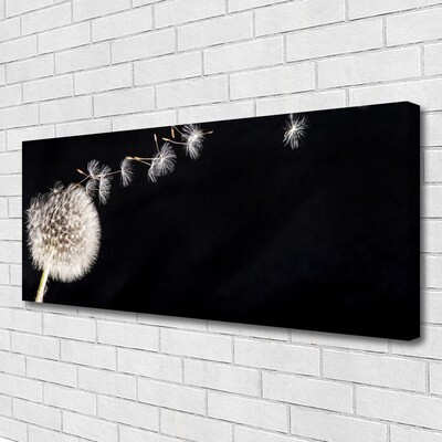 Canvas Wall art Dandelion floral white