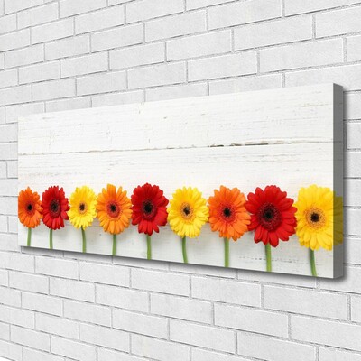 Canvas Wall art Flowers floral orange red yellow