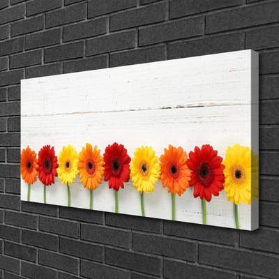 Canvas Wall art Flowers floral orange red yellow