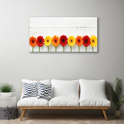 Canvas Wall art Flowers floral orange red yellow