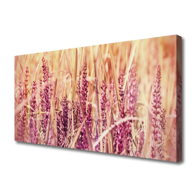 Canvas Wall art Wheat floral brown