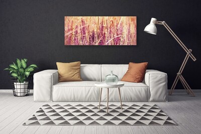 Canvas Wall art Wheat floral brown