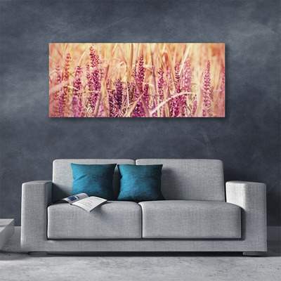 Canvas Wall art Wheat floral brown