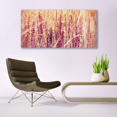 Canvas Wall art Wheat floral brown