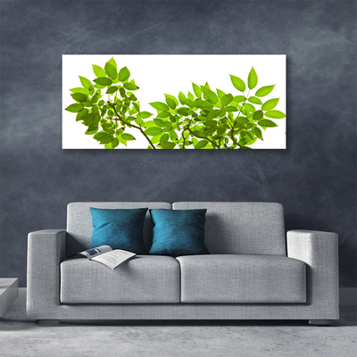 Canvas Wall art Branches leaves floral brown green