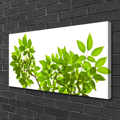 Canvas Wall art Branches leaves floral brown green