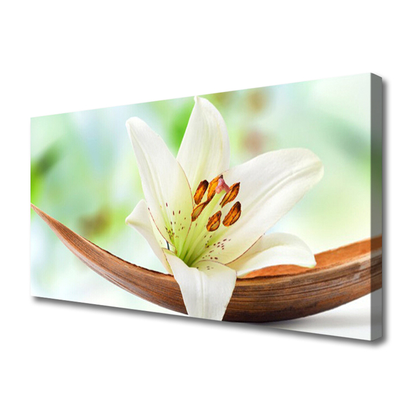 Canvas Wall art Flower floral white