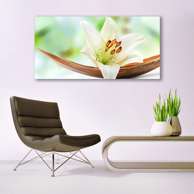 Canvas Wall art Flower floral white