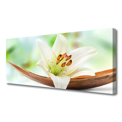 Canvas Wall art Flower floral white