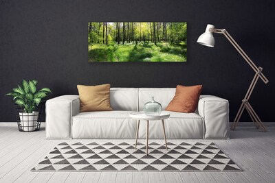 Canvas Wall art Forest nature brown green