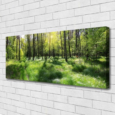 Canvas Wall art Forest nature brown green