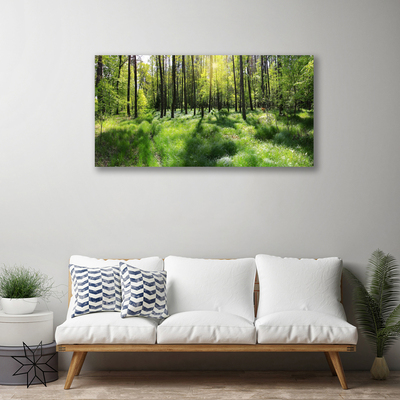 Canvas Wall art Forest nature brown green