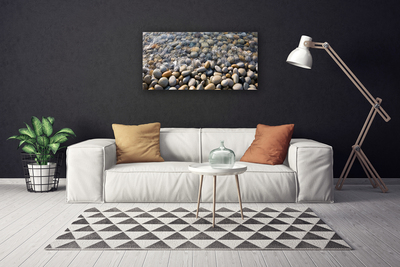 Canvas Wall art Stones art grey yellow