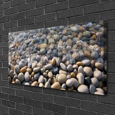 Canvas Wall art Stones art grey yellow