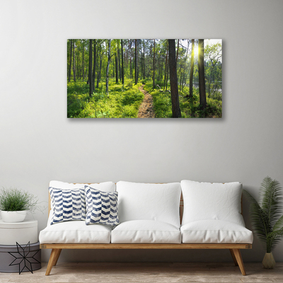 Canvas Wall art Forest nature brown green