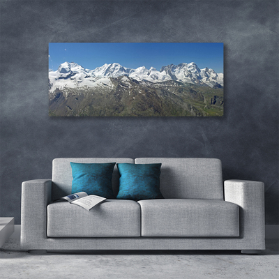 Canvas Wall art Mountains landscape white grey