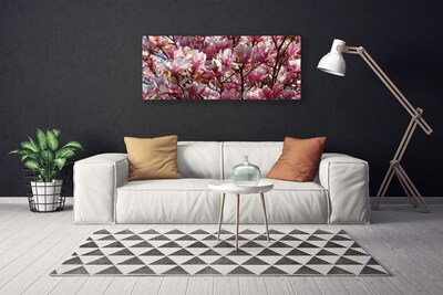 Canvas Wall art Branches flowers floral brown pink