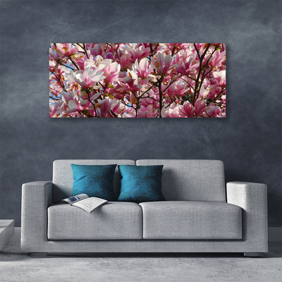 Canvas Wall art Branches flowers floral brown pink