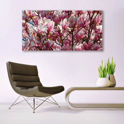 Canvas Wall art Branches flowers floral brown pink